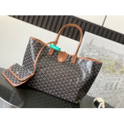 Borse tote Goyard Saint Louis PM/GM Spalmata Goyardine marrone