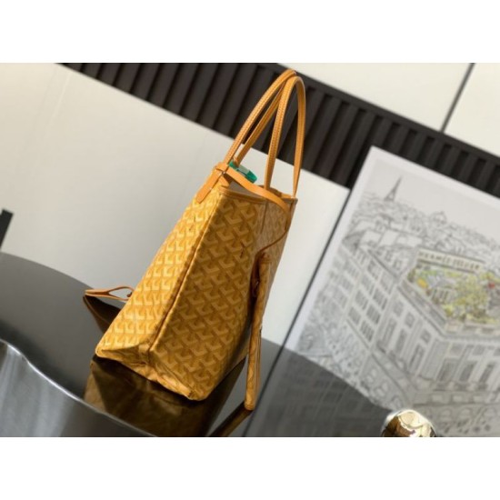 Replica di lusso Borse tote Goyard Saint Louis PM/GM Spalmata Goyardine Giallo Imitazioni Cloni Borse tote Goyard Saint Louis PM/GM Spalmata Goyardine Giallo firmate
