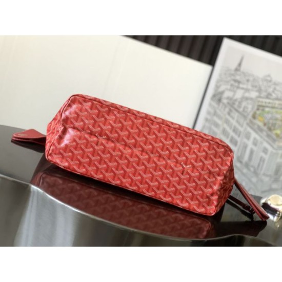 Replica di lusso Borse tote Goyard Saint Louis PM/GM Spalmata Goyardine Rosso Imitazioni Cloni Borse tote Goyard Saint Louis PM/GM Spalmata Goyardine Rosso firmate