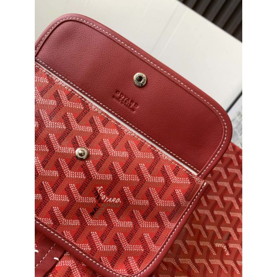 Replica di lusso Borse tote Goyard Saint Louis PM/GM Spalmata Goyardine Rosso Imitazioni Cloni Borse tote Goyard Saint Louis PM/GM Spalmata Goyardine Rosso firmate