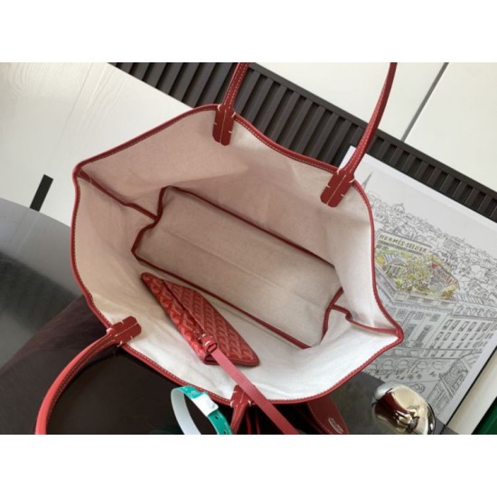Replica di lusso Borse tote Goyard Saint Louis PM/GM Spalmata Goyardine Rosso Imitazioni Cloni Borse tote Goyard Saint Louis PM/GM Spalmata Goyardine Rosso firmate