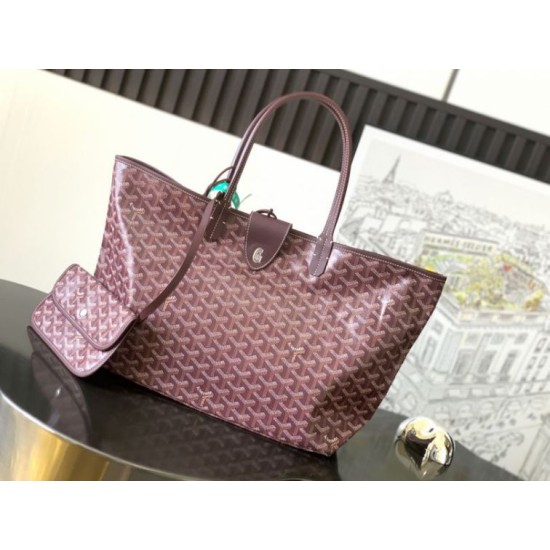 Replica di lusso Borse tote Goyard Saint Louis PM/GM Spalmata Goyardine bordeaux Imitazioni Cloni Borse tote Goyard Saint Louis PM/GM Spalmata Goyardine bordeaux firmate