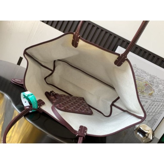 Replica di lusso Borse tote Goyard Saint Louis PM/GM Spalmata Goyardine bordeaux Imitazioni Cloni Borse tote Goyard Saint Louis PM/GM Spalmata Goyardine bordeaux firmate
