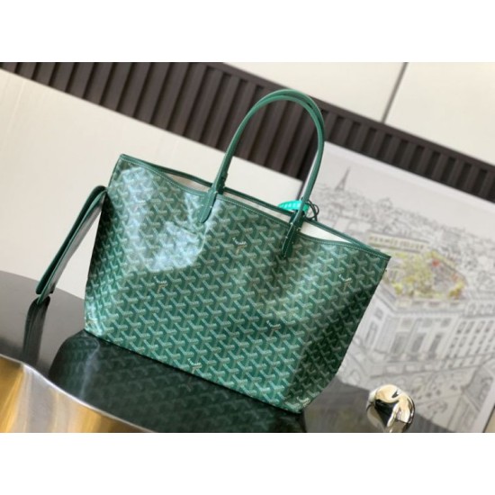 Replica di lusso Borse tote Goyard Saint Louis PM/GM Spalmata Goyardine verde Imitazioni Cloni Borse tote Goyard Saint Louis PM/GM Spalmata Goyardine verde firmate