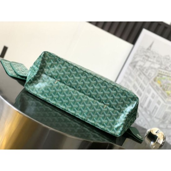 Replica di lusso Borse tote Goyard Saint Louis PM/GM Spalmata Goyardine verde Imitazioni Cloni Borse tote Goyard Saint Louis PM/GM Spalmata Goyardine verde firmate