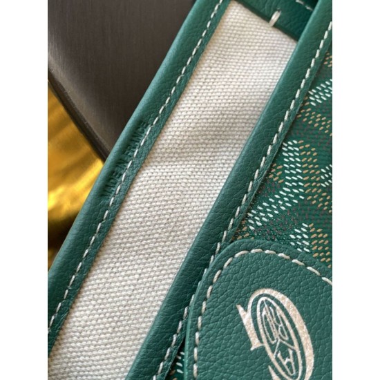 Replica di lusso Borse tote Goyard Saint Louis PM/GM Spalmata Goyardine verde Imitazioni Cloni Borse tote Goyard Saint Louis PM/GM Spalmata Goyardine verde firmate