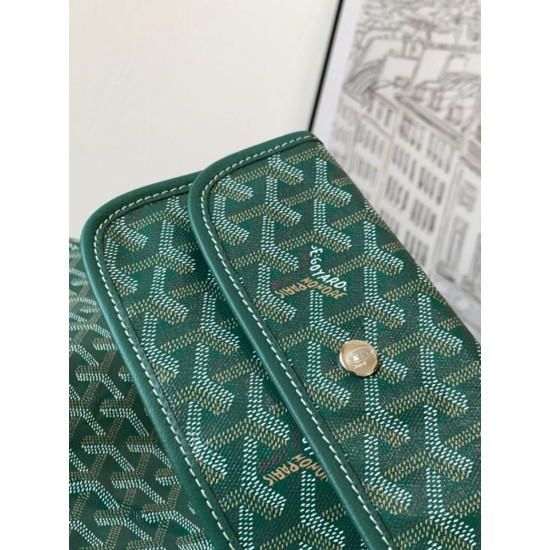 Replica di lusso Borse tote Goyard Saint Louis PM/GM Spalmata Goyardine verde Imitazioni Cloni Borse tote Goyard Saint Louis PM/GM Spalmata Goyardine verde firmate