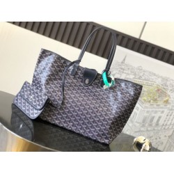 Borse tote Goyard Saint Louis PM/GM Spalmata Goyardine Nero