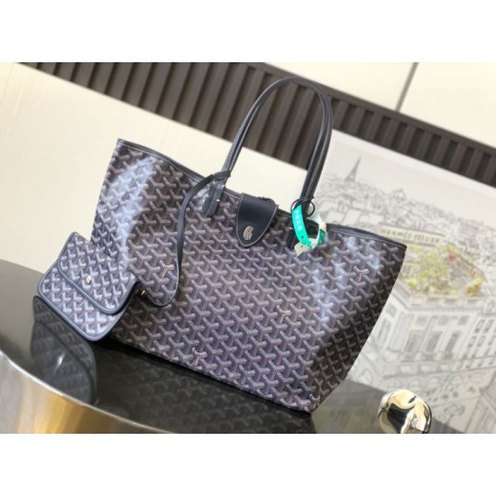 Cloni Borse tote Goyard Saint Louis PM/GM Spalmata Goyardine Nero firmate