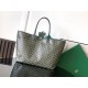Replica di lusso Borse tote Goyard Saint Louis PM/GM Spalmata Goyardine verde Imitazioni Cloni Borse tote Goyard Saint Louis PM/GM Spalmata Goyardine verde firmate