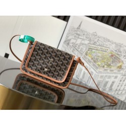 Pochette Goyard Plumet con iniziali Marrone