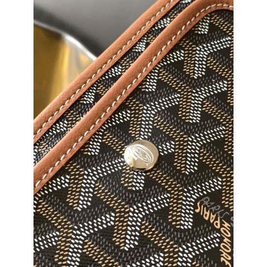Replica di lusso Pochette Goyard Plumet con iniziali Marrone Imitazioni Cloni Pochette Goyard Plumet con iniziali Marrone firmate