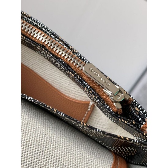 Replica di lusso Pochette Goyard Plumet con iniziali Marrone Imitazioni Cloni Pochette Goyard Plumet con iniziali Marrone firmate