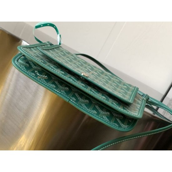 Cloni Pochette Goyard Plumet con iniziali Verde firmate