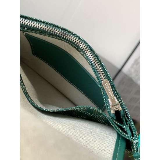 Cloni Pochette Goyard Plumet con iniziali Verde firmate