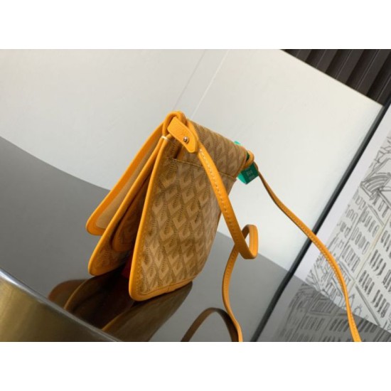 Replica di lusso Pochette Goyard Plumet con iniziali Giallo Imitazioni Cloni Pochette Goyard Plumet con iniziali Giallo firmate