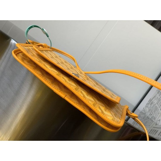 Replica di lusso Pochette Goyard Plumet con iniziali Giallo Imitazioni Cloni Pochette Goyard Plumet con iniziali Giallo firmate