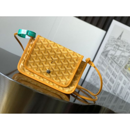 Replica di lusso Pochette Goyard Plumet con iniziali Giallo Imitazioni Cloni Pochette Goyard Plumet con iniziali Giallo firmate