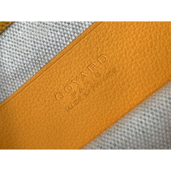 Replica di lusso Pochette Goyard Plumet con iniziali Giallo Imitazioni Cloni Pochette Goyard Plumet con iniziali Giallo firmate