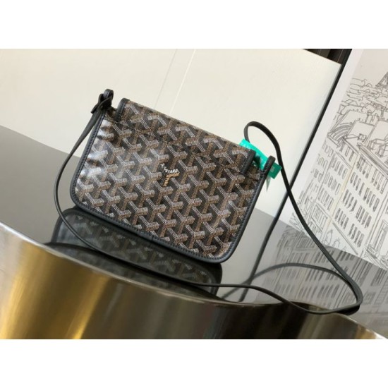 Replica di lusso Pochette Goyard Plumet con iniziali Nero Imitazioni Cloni Pochette Goyard Plumet con iniziali Nero firmate