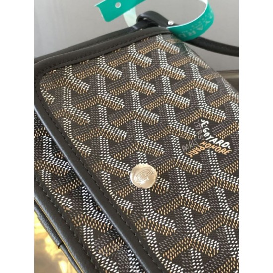 Replica di lusso Pochette Goyard Plumet con iniziali Nero Imitazioni Cloni Pochette Goyard Plumet con iniziali Nero firmate