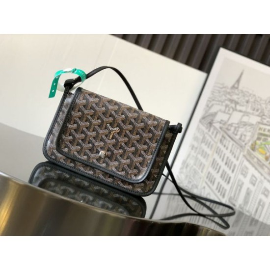 Replica di lusso Pochette Goyard Plumet con iniziali Nero Imitazioni Cloni Pochette Goyard Plumet con iniziali Nero firmate