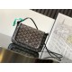 Replica di lusso Pochette Goyard Plumet con iniziali Nero Imitazioni Cloni Pochette Goyard Plumet con iniziali Nero firmate