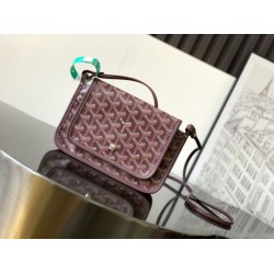 Pochette Goyard Plumet con iniziali Bordeaux