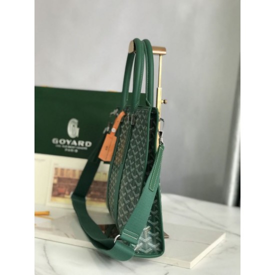 Replica di lusso Borse portadocumenti Goyard Morvan PM Verde Imitazioni Cloni Borse portadocumenti Goyard Morvan PM Verde firmate