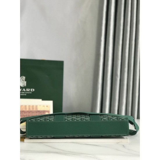 Replica di lusso Borse portadocumenti Goyard Morvan PM Verde Imitazioni Cloni Borse portadocumenti Goyard Morvan PM Verde firmate