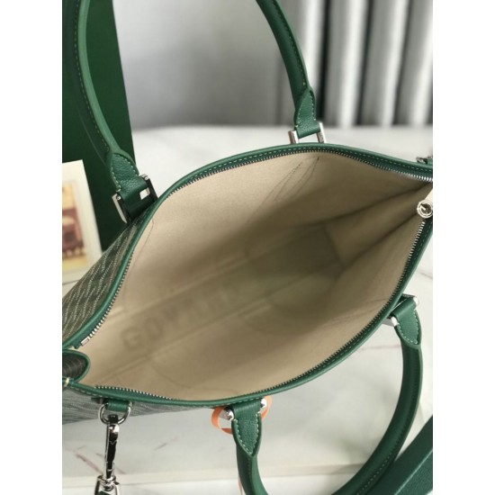 Replica di lusso Borse portadocumenti Goyard Morvan PM Verde Imitazioni Cloni Borse portadocumenti Goyard Morvan PM Verde firmate