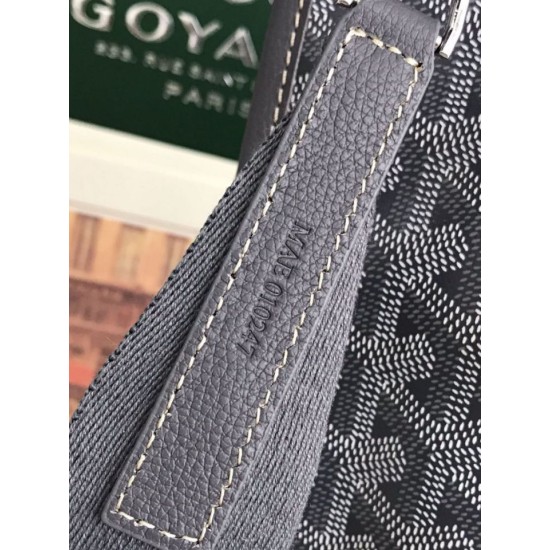 Replica di lusso Borse portadocumenti Goyard Morvan PM Grigio Imitazioni Cloni Borse portadocumenti Goyard Morvan PM Grigio firmate