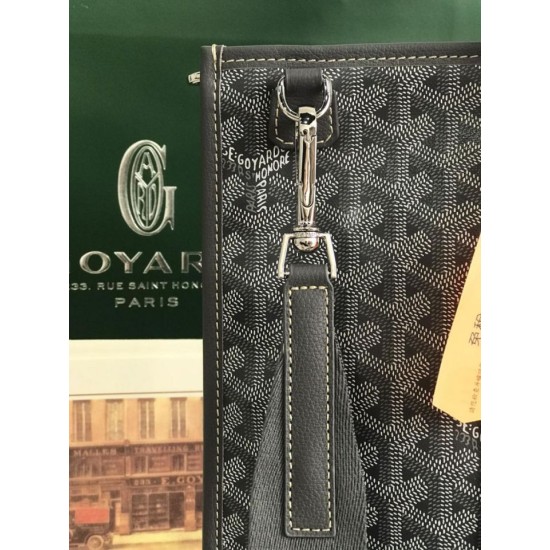 Replica di lusso Borse portadocumenti Goyard Morvan PM Grigio Imitazioni Cloni Borse portadocumenti Goyard Morvan PM Grigio firmate