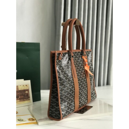 Replica di lusso Borse portadocumenti Goyard Morvan PM marrone Imitazioni Cloni Borse portadocumenti Goyard Morvan PM marrone firmate