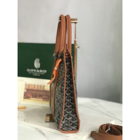 Replica di lusso Borse portadocumenti Goyard Morvan PM marrone Imitazioni Cloni Borse portadocumenti Goyard Morvan PM marrone firmate