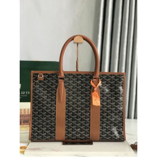 Replica di lusso Borse portadocumenti Goyard Morvan PM marrone Imitazioni Cloni Borse portadocumenti Goyard Morvan PM marrone firmate