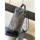 Replica di lusso Zaino Goyard Cisalpin Goyardine nera Imitazioni Cloni Zaino Goyard Cisalpin Goyardine nera firmate