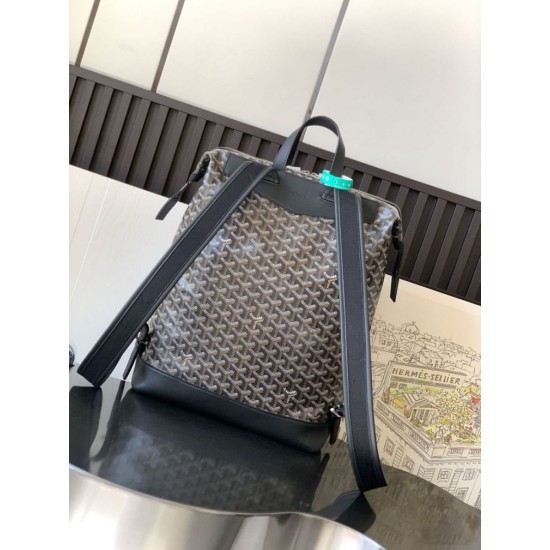 Replica di lusso Zaino Goyard Cisalpin Goyardine nera Imitazioni Cloni Zaino Goyard Cisalpin Goyardine nera firmate