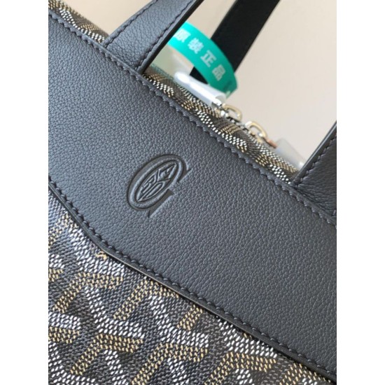 Replica di lusso Zaino Goyard Cisalpin Goyardine nera Imitazioni Cloni Zaino Goyard Cisalpin Goyardine nera firmate