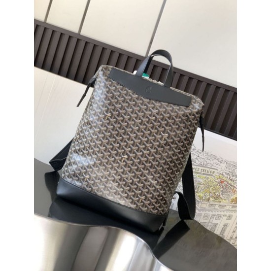 Replica di lusso Zaino Goyard Cisalpin Goyardine nera Imitazioni Cloni Zaino Goyard Cisalpin Goyardine nera firmate