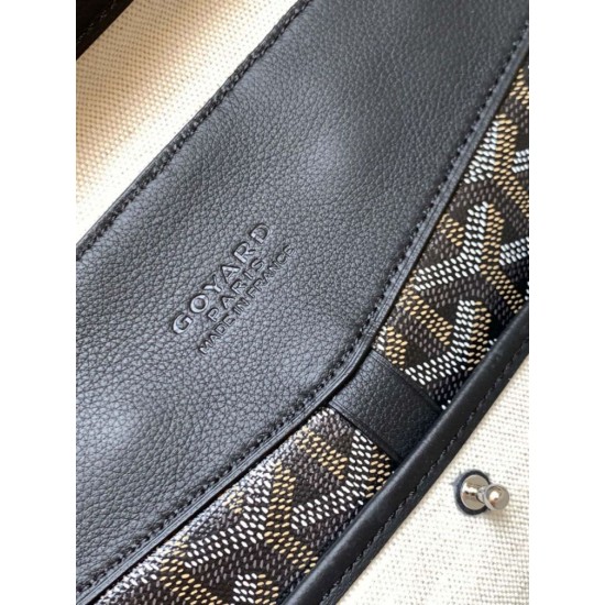 Replica di lusso Zaino Goyard Cisalpin Goyardine nera Imitazioni Cloni Zaino Goyard Cisalpin Goyardine nera firmate