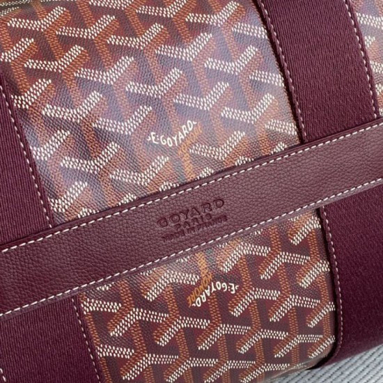 Replica di lusso Borsa sportiva classica Goyard Barrel 40 Bordeaux Imitazioni Replica Perfetta Borsa sportiva classica Goyard Barrel 40 Bordeaux firmate