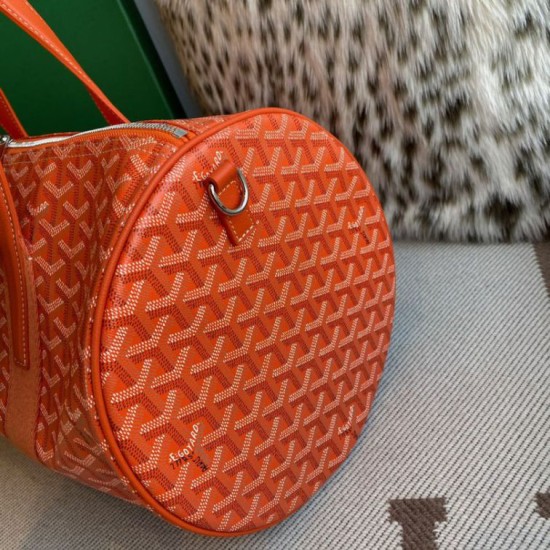 Replica di lusso Borse sportiva classica Goyard Barrel 40 arancia Imitazioni Replica Borse sportiva classica Goyard Barrel 40 arancia firmate