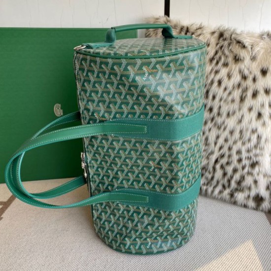 Cloni Borse Replica sportiva classica Goyard Barrel 40 Verde firmate