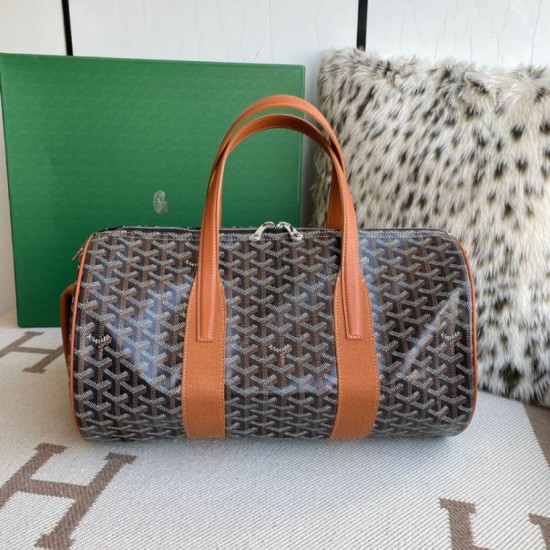 Replica di lusso Borse Alta Qualità sportiva classica Goyard Barrel 40 marrone Imitazioni Cloni Borse Replica Alta Qualità sportiva classica Goyard Barrel 40 marrone firmate