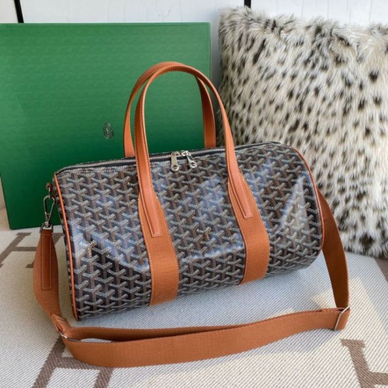 Replica di lusso Borse Alta Qualità sportiva classica Goyard Barrel 40 marrone Imitazioni Cloni Borse Replica Alta Qualità sportiva classica Goyard Barrel 40 marrone firmate