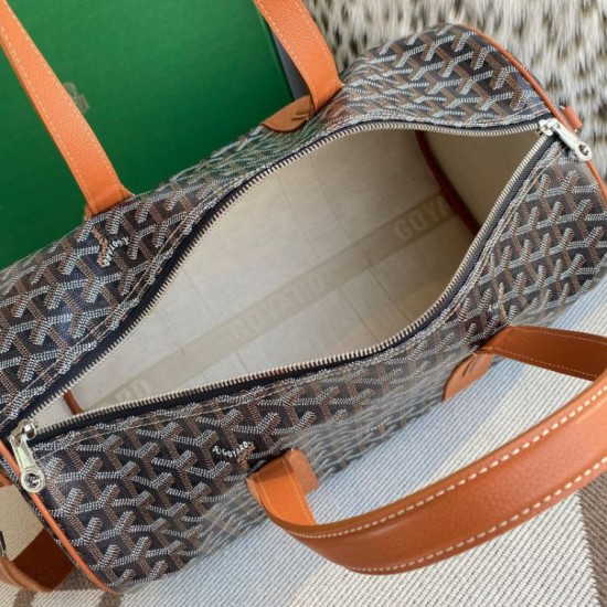 Replica di lusso Borse Alta Qualità sportiva classica Goyard Barrel 40 marrone Imitazioni Cloni Borse Replica Alta Qualità sportiva classica Goyard Barrel 40 marrone firmate
