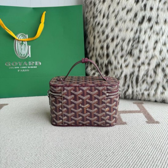 Cloni Borsa per il trucco Goyard Nano Muse Vanity Bordeaux firmate