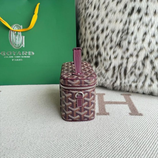 Cloni Borsa per il trucco Goyard Nano Muse Vanity Bordeaux firmate