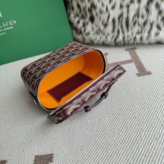 Cloni Borsa per il trucco Goyard Nano Muse Vanity Bordeaux firmate